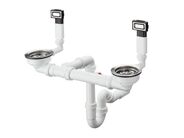 Hansgrohe Odtokové soupravy Odtoková a přepadová souprava pro dvoudřez, nerezová ocel