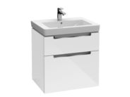 Villeroy & Boch Subway 2.0 skříňka pod umyvadlo, 63,7x45,4x59 cm, 2x zásuvka, Glossy White