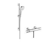 Hansgrohe Croma E Sprchový set Vario s termostatem, 3 proudy, sprchová tyč 650 mm, bílá/chrom