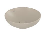 Villeroy & Boch Loop&Friends Umyvadlo na desku, průměr 420 mm, s přepadem, CeramicPlus, Almond