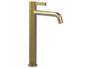 Sapho ICONIC stojánková umyvadlová baterie vysoká, bez výpusti, zlato mat