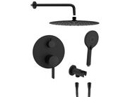 Sapho ICONIC podomítkový sprchový set s pákovou baterií, 2 výstupy, vyústění, černá mat