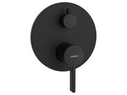 Sapho ICONIC podomítková sprchová baterie, 2 výstupy, černá mat