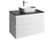 Aqualine ALTAIR skříňka s deskou 87,5 cm, bílá/antracit břidlice