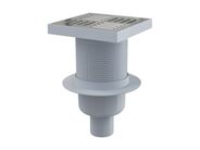 Alcadrain podlahová vpust 150x150/50mm přímá, mřížka, nerez, vodní zápachová uzávěra