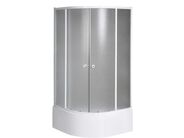 Aqualine ARLEN čtvrtkruhová sprchová zástěna 900x900x1500 mm, sklo Brick
