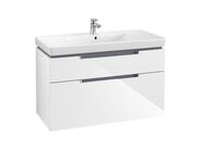 Villeroy & Boch Subway 2.0 Umyvadlová skříňka, 987x590x449 mm, 2 zásuvky, Glossy White