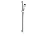 Hansgrohe Crometta Sprchová souprava 100, EcoSmart 9 l/min, sprchová tyč 900 mm, bílá/chrom