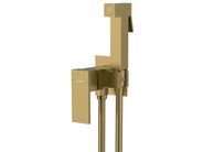 Sapho CUBEMIX podomítková bidetová baterie se Stop sprškou, hranatá, zlato mat