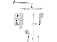 Sapho CUBEMIX podomítkový sprchový set s pákovou baterií, 2 výstupy, posuvný držák sprchy, chrom