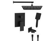 Sapho CUBEMIX podomítkový sprchový set s pákovou baterií, 2 výstupy, vyústění, černá mat