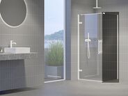 Ravak Cool! pevná stěna COPS, 90x195 cm, bílá mat, sklo transparent