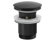 Sapho Umyvadlová výpust 5/4“, click-clack, velká zátka, 30-45mm, černá mat