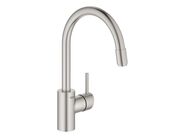 Grohe Concetto Dřezová baterie s výsuvnou sprškou, supersteel