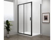 Polysan EASY BLACK obdélníkový sprchový kout 1100x700mm, čiré sklo L/P varianta