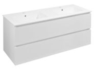 Sapho EZARA dvojumyvadlová skříňka 120x55x46cm, bílá lesk