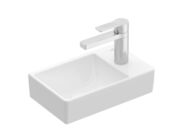 Villeroy & Boch Avento Umývátko 360x220 mm, bez přepadu, 1 otvor pro baterii vpravo, CeramicPlus, alpská bílá