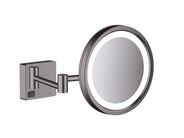 Hansgrohe AddStoris Kosmetické nástěnné zrcátko s LED osvětlením, kartáčovaný černý chrom