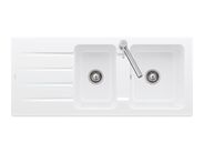 Villeroy & Boch Architectura Keramický dřez 1160x510 mm s odtokem, CeramicPlus, alpská bílá