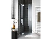 Kermi FILIA XP jednokřídlé kyvné dveře s pevným polem, 90x200 cm, levé, stříbrná vysoký lesk - výprodej vzorku