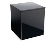 Geberit Acanto boční skříňka s jednou zásuvkou a vnitřní zásuvkou 45x47,6x52 cm, lakovaný matný/černý, sklo lesklé/černé