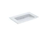 Geberit ONE umyvadlo s krytem, 75x48 cm, bez otvoru pro baterii, bez přepadu, KeraTect, bílá