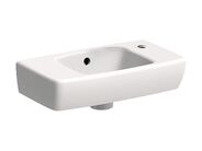 Geberit Selnova Compact umývátko 45x25 cm, s otvorem pro baterii vpravo, s přepadem, bílá