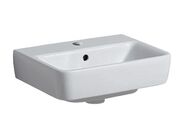 Geberit Selnova Compact umývátko 45x34 cm, s otvorem pro baterii, s přepadem, bílá
