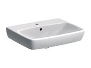 Geberit Selnova Square umyvadlo 55x44 cm, s otvorem pro baterii, s přepadem, bílá