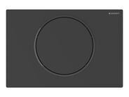 Geberit Sigma10 elektronické ovládací tlačítko, bateriové napájení, manuální, 1 množství splachování, pro podpěru, černá mat, povrch easy-to-clean
