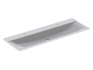 Geberit Xeno² nábytkové umyvadlo 140x48cm, 2 otvory pro baterii, bez přepadu, alpská bílá