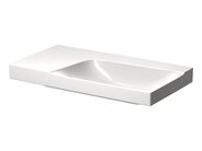 Geberit Xeno² umyvadlo 90x48 cm, bez otvoru pro baterii, bez přepadu, odkládací plocha vlevo, KeraTect, bílá