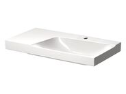 Geberit Xeno² umyvadlo 90x48 cm, s otvorem pro baterii, bez přepadu, odkládací plocha vlevo, KeraTect, bílá