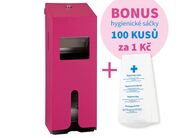 Merida Stella zásobník na hygienické vložky a tampony, nerez mat fuchsiová