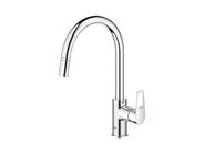 Grohe BauLoop dřezová baterie s výsuvnou sprškou, chrom
