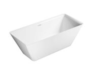 Jika Mio Volně stojící obdélníková vana 168x75 cm, sifon, výpust Click-clack, bílá lesk