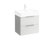 Laufen Base umyvadlová skříňka 58,3x51,5 cm, 2x zásuvka, bílá lesklá