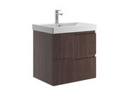 Jika Cubito Style Skříňka pod umyvadlo 61,5×46,5 cm, 2 zásuvky, tmavý ořech