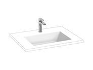 Jika Cubito Zdola zápustné umyvadlo 53,5x37 cm, s přepadem, bílá