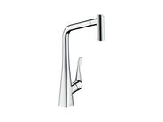 Hansgrohe M71 Dřezová baterie Metris s výsuvnou sprškou, EcoSmart, chrom