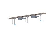 HL Liniový odtokový žlab do sprchových koutů z nerezové oceli k zabudování do plochy včetně odtoku DN50, bez krytu žlábku, délka 1000mm