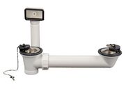 HL Odpadní souprava DN40 s odpadními ventily 6/4” a přepadem