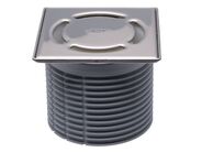 HL Nástavec d 110mm/ nerezový rámeček 121x121mm/ nerezová mřížka 115x115mm, systém Klick-Klack