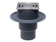 HL Balkonový a terasový vtok DN75/110 se svislým odtokem a s nezámrznou zápachovou klapkou