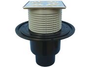 HL Podlahová vpust DN50/75/110 se svislým odtokem, 123x123mm/115x115mm