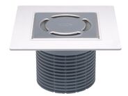 HL Nástavec d 110mm/ PVC límec 185x185mm/ nerezová mřížka 115x115mm