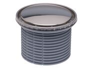 HL Nástavec d 110, nerezový kruhový rám d 131mm/ ruhová krytka z nerezové oceli d 112mm