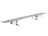 HL Plochý odtokový žlab z nerezové oceli k zabudování do plochy, dva odtoky DN50