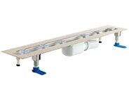 HL Plochý odtokový žlab z nerezové oceli k zabudování do plochy, odtok DN50