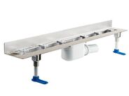 HL Odtokový žlab z nerezové oceli k zabudování ke stěně, odtok DN50